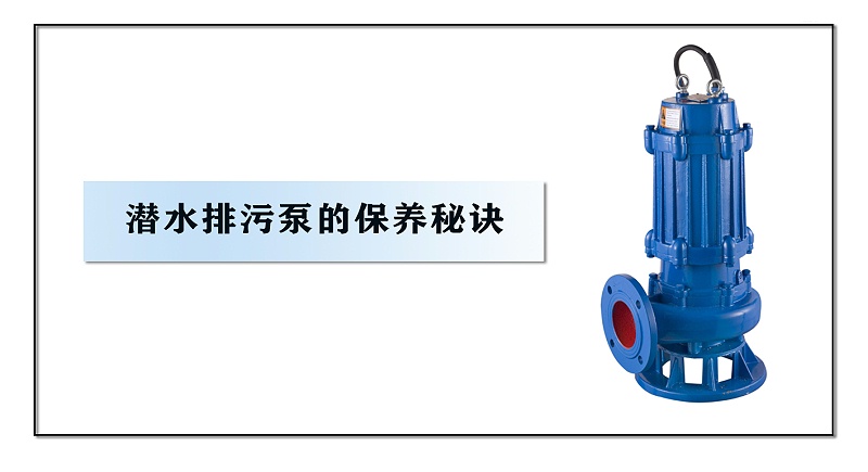 潛水排污泵的保養(yǎng)秘訣